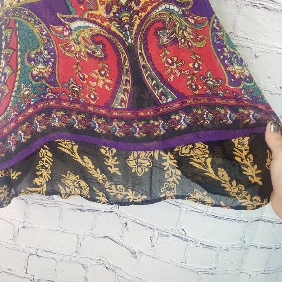 Patrons of Peace paisley boho racerback tank - Picture 7 of 8